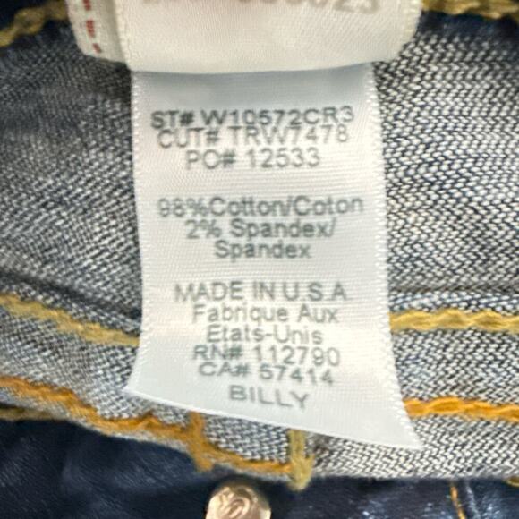 True Religion Jeans Women's Blue Billy Low Rise 27 Y2K - Picture 5 of 13